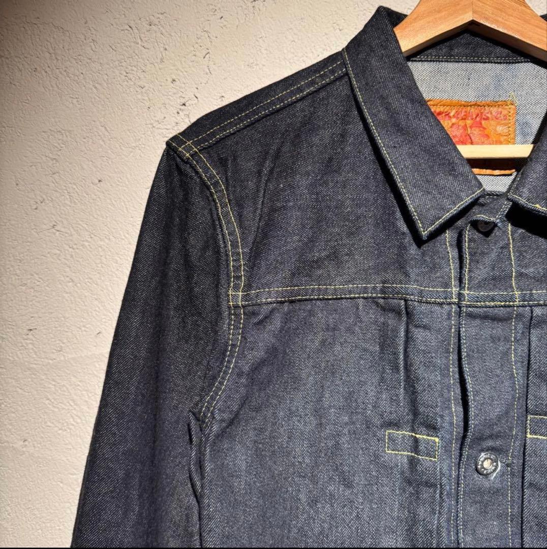 廃盤【TCBjeans】大戦モデル Tバック 赤タブ デニムジャケット 40