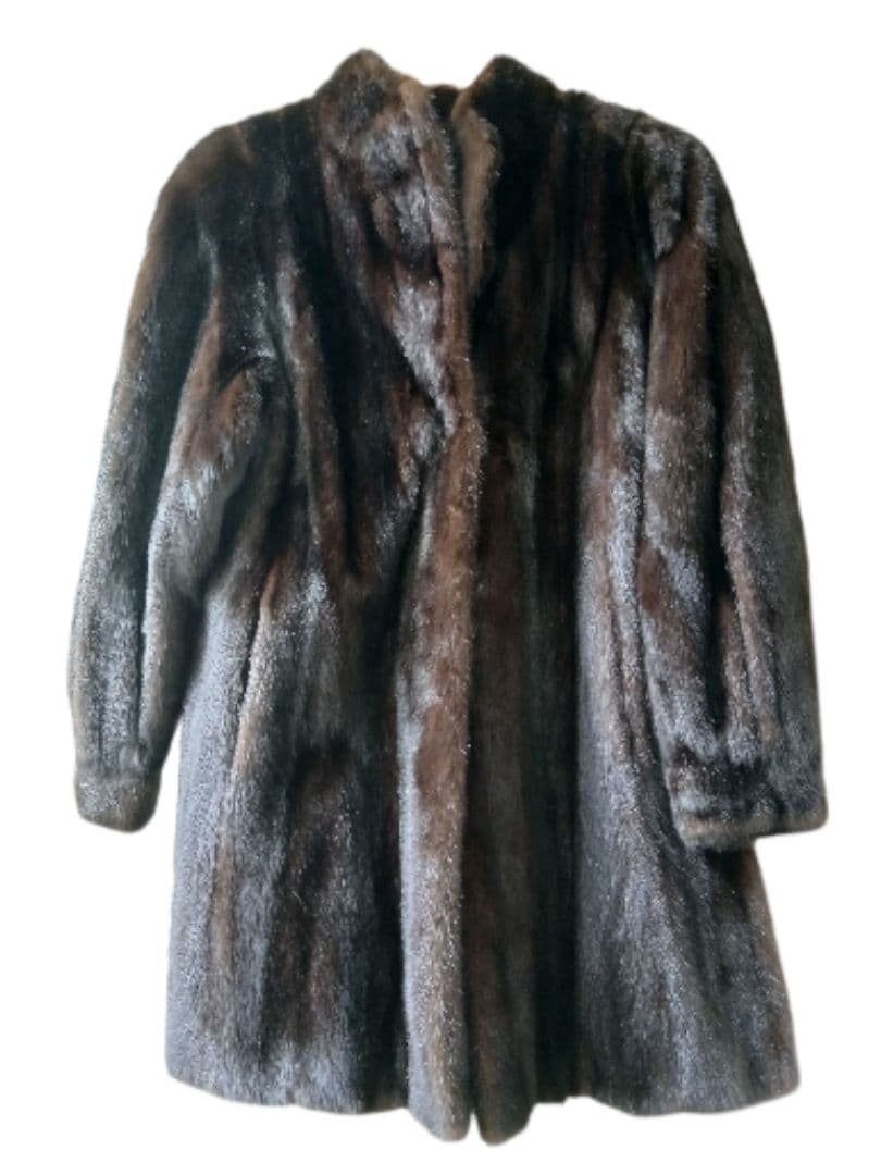 d*2様 美品SAGAMINKPARTINA ダークブラウン 毛皮ロングコート
