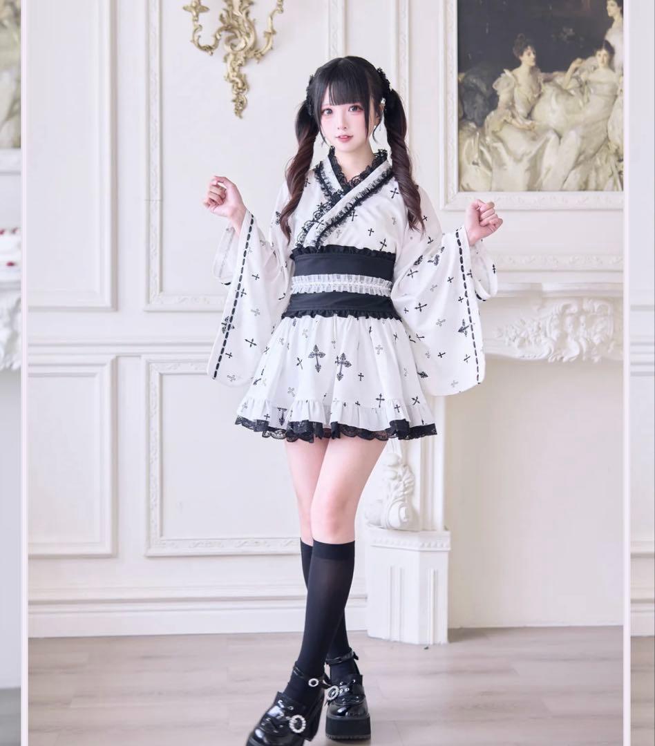 nogenki 浴衣ドレス 完売エプロンセット