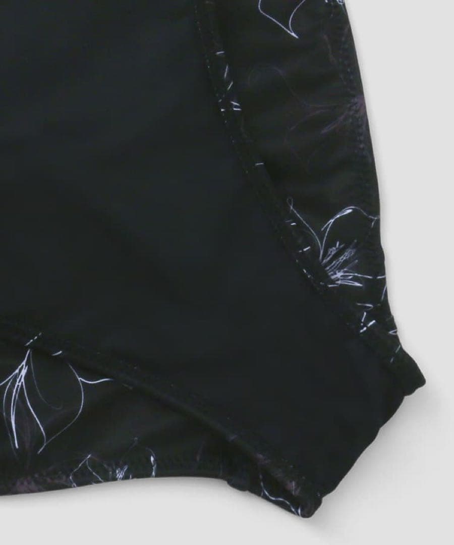 半額未使用三愛水着San-ai楽盛り水着フリル黒ワイヤービキニ9M花柄ブラック