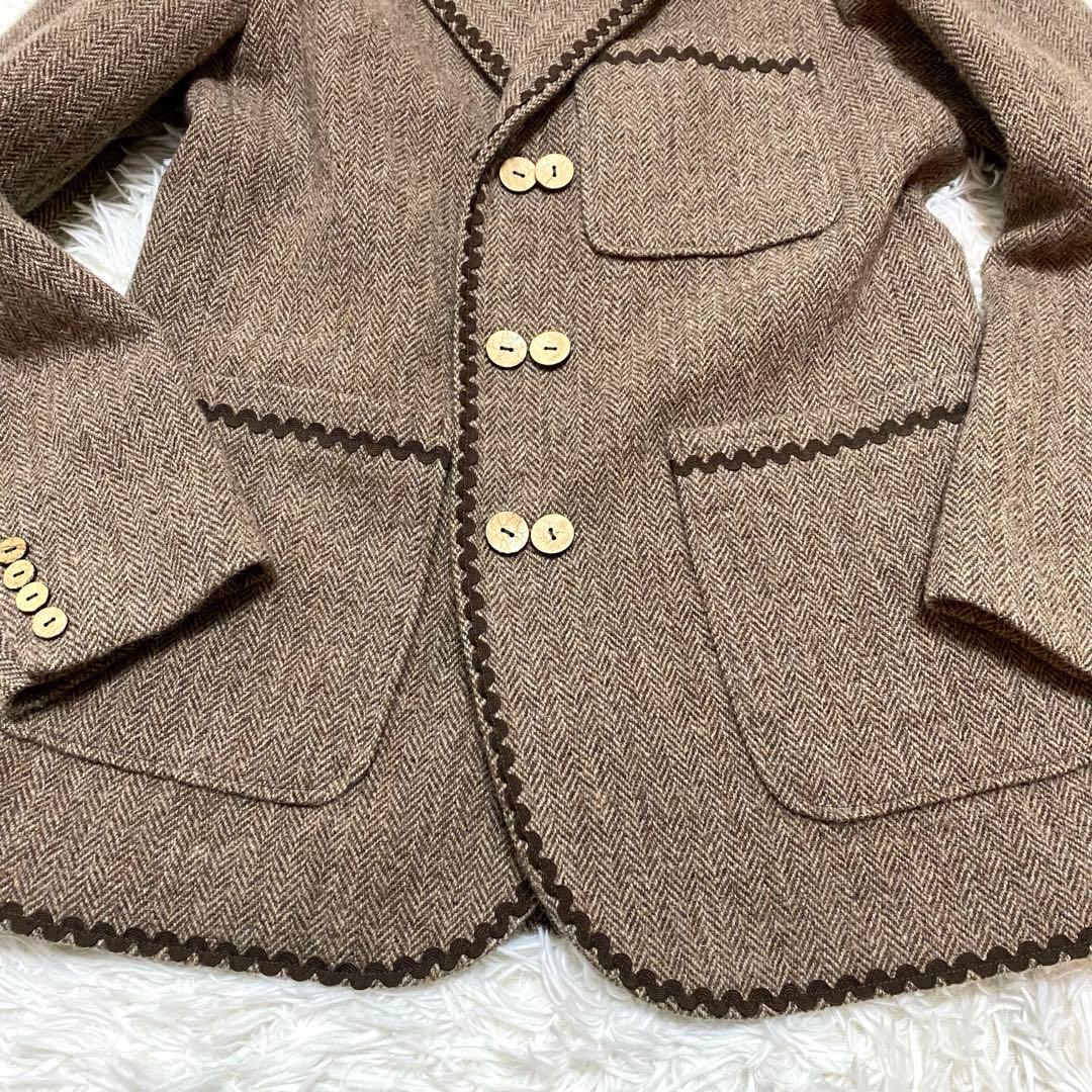 【美品】 original john ダブルテーラードジャケット ヘリンボーン