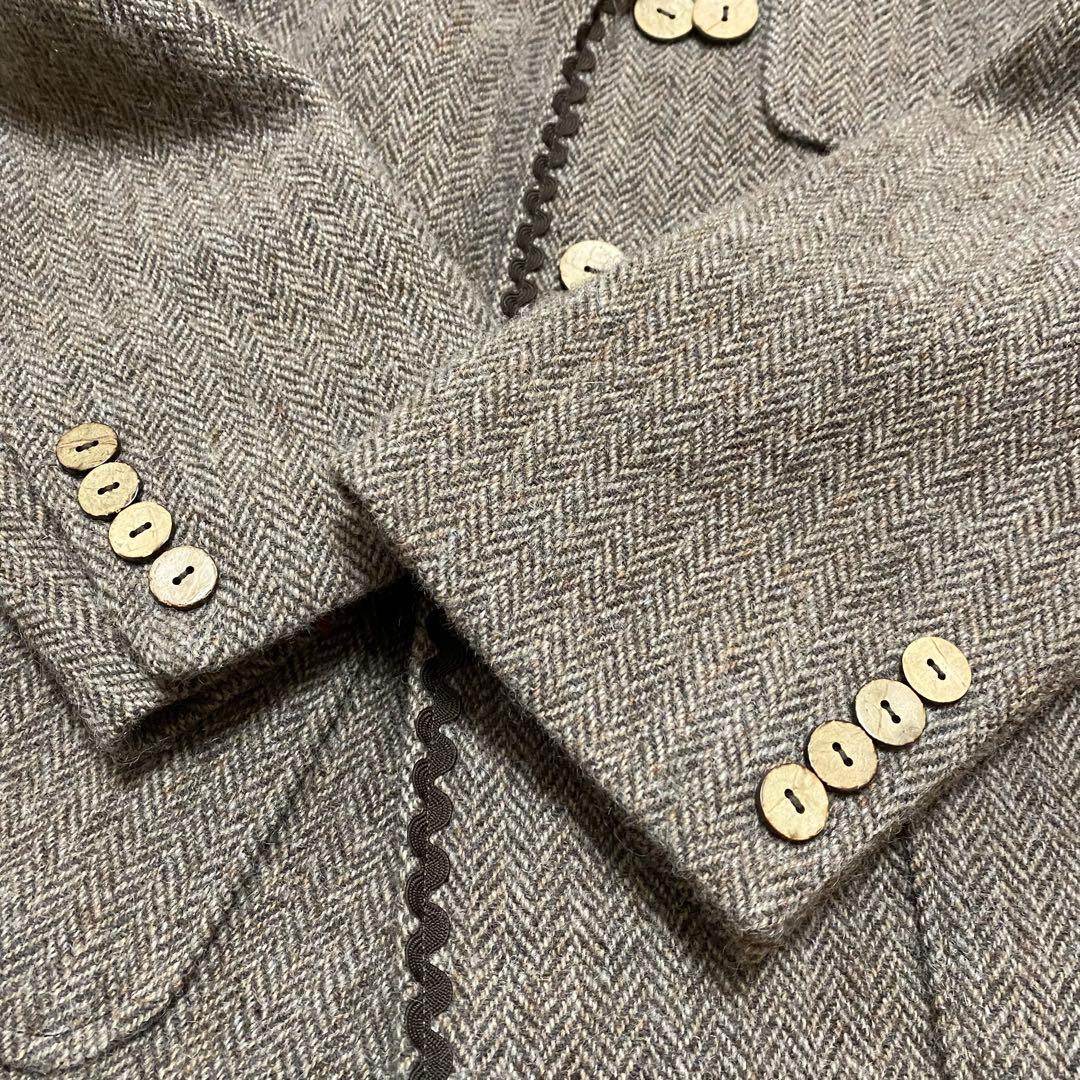 【美品】 original john ダブルテーラードジャケット ヘリンボーン