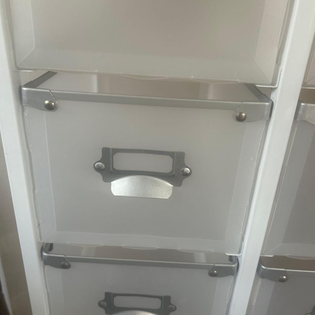 こねこページディノス収納キャビネット 16引き出し ホワイト/ナチュラル