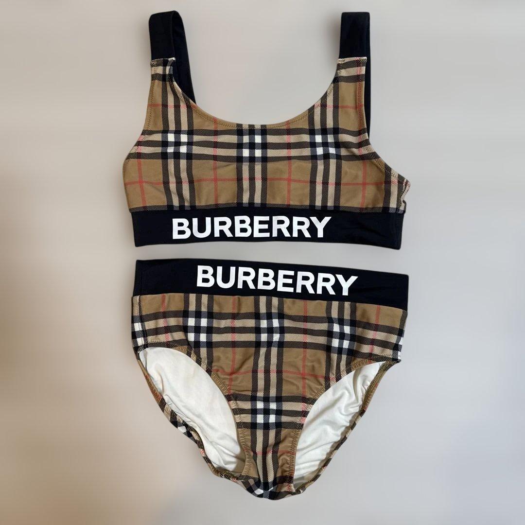 【極美品】BURBERRY チェック柄 セパレート水着キッズ／レディース