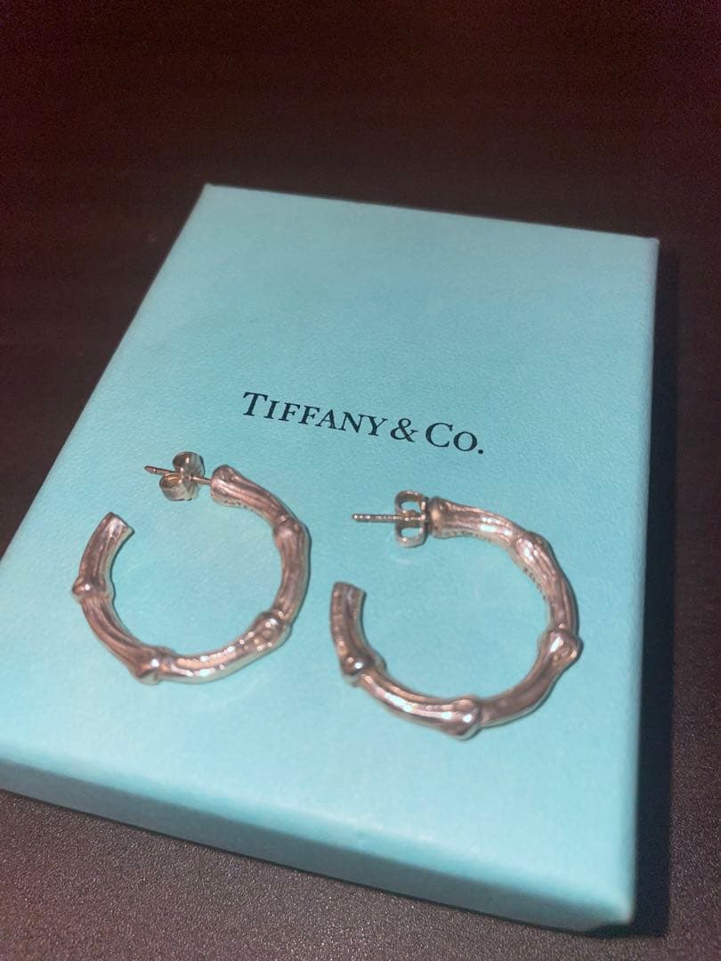 極美品Tiffany バンブー ピアス シルバー925 オールドティファニー