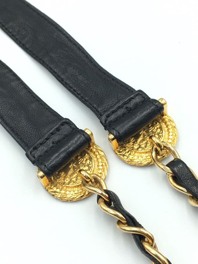 シャネル　CHANEL レザー　チェーン　ベルト