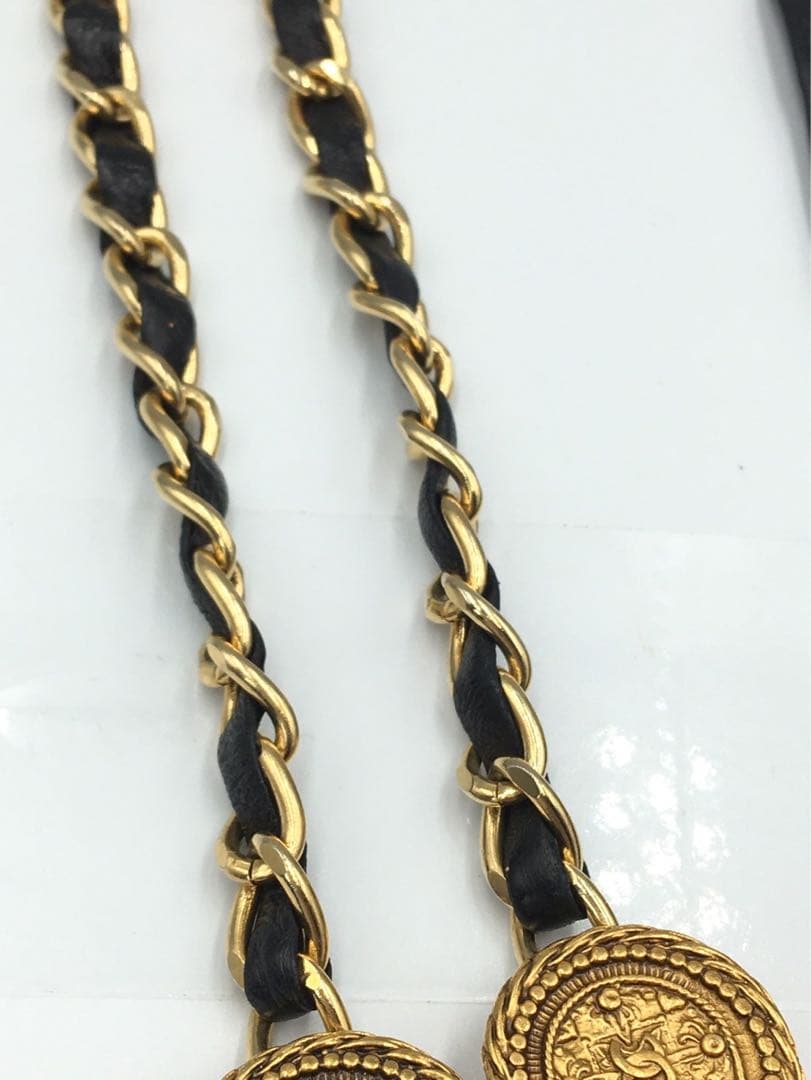 シャネル　CHANEL レザー　チェーン　ベルト