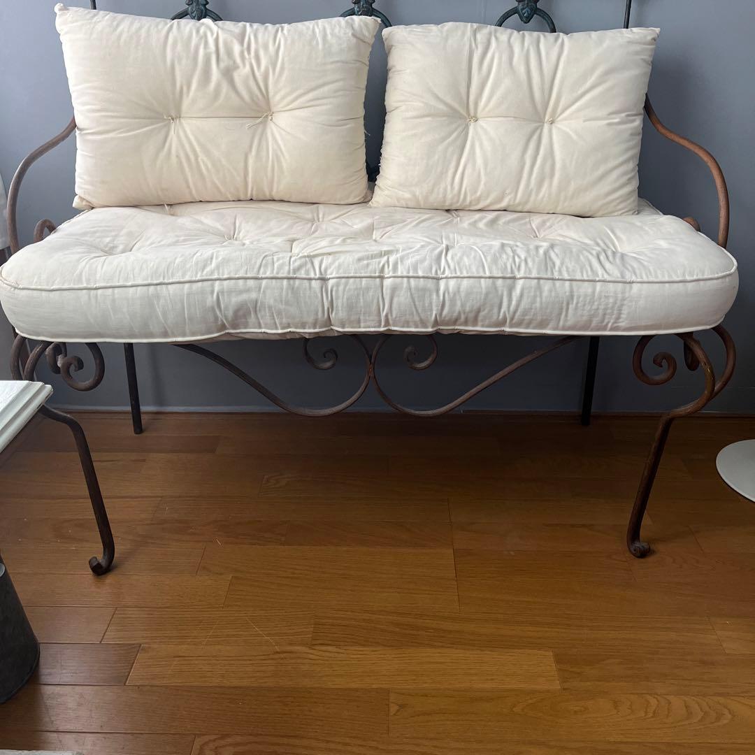 アンティーク　アイアン　ソファ　フレームのみ　引き取りも可