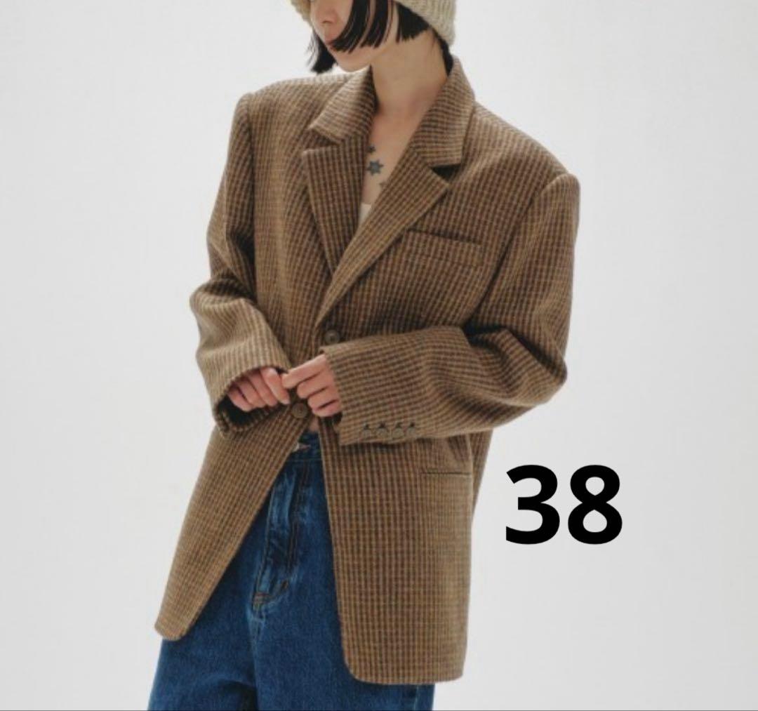todayful ウールチェックジャケット　38