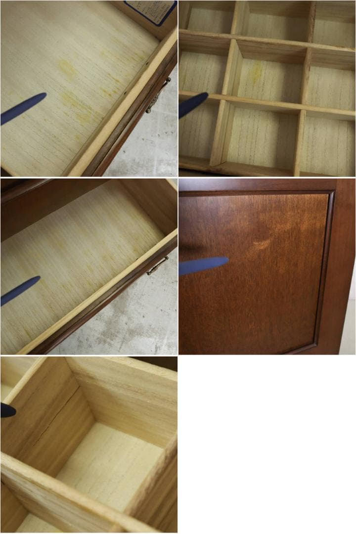 値下府中家具 整理箪笥 5段 ワイドチェスト クラシック調 府中家具工業協同組合