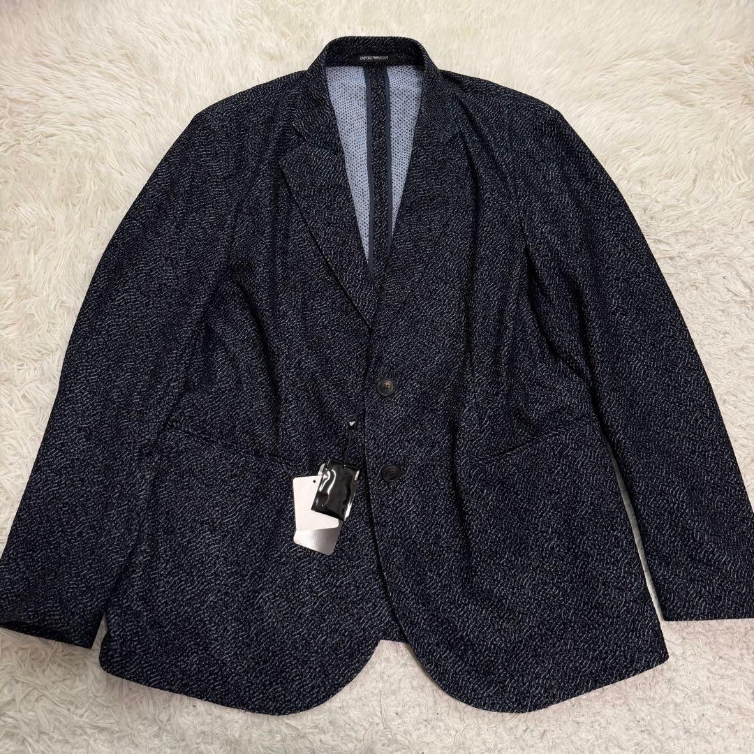 未使用タグ付き2XLサイズ相当　エンポリオアルマーニ　テーラード　アンコン　総柄