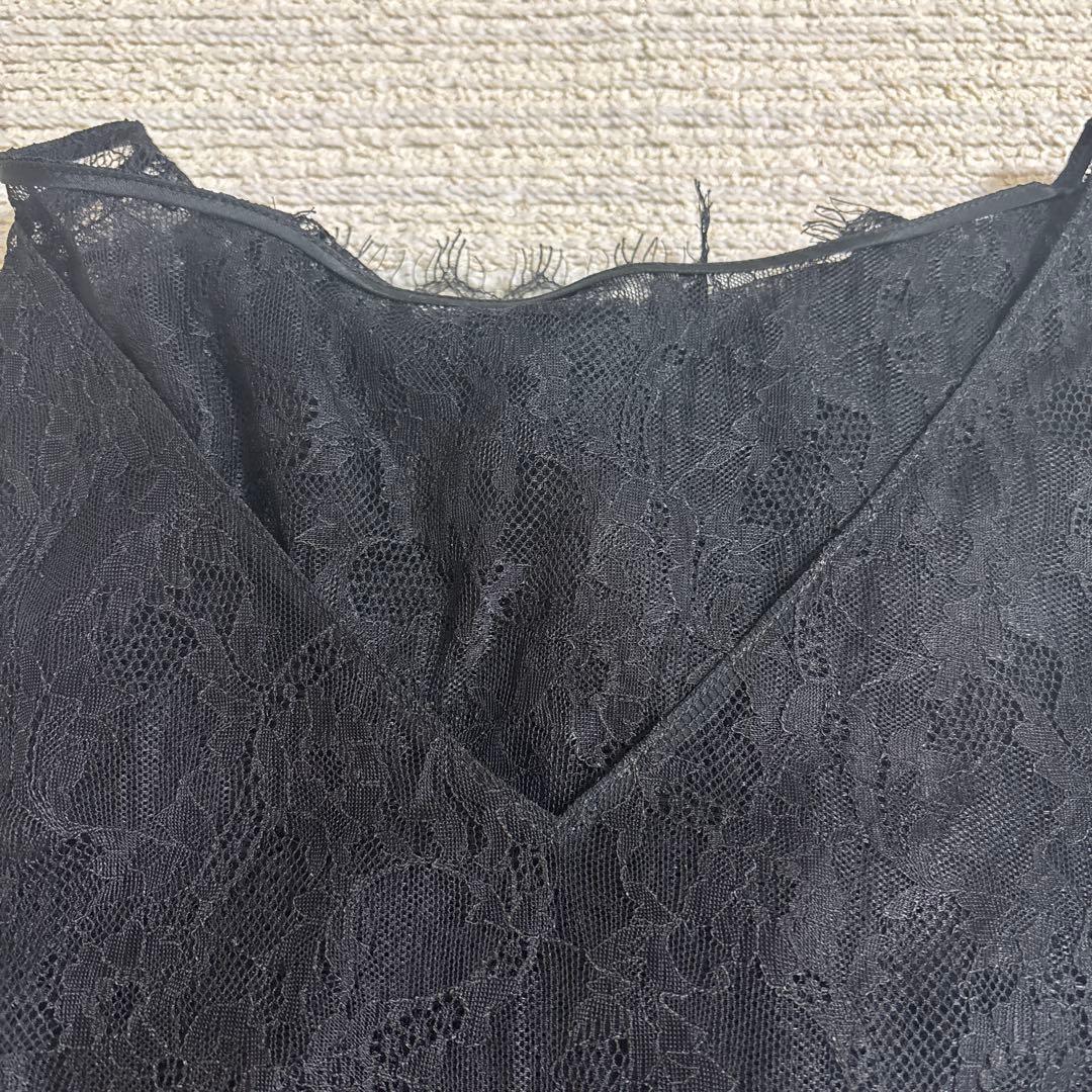 NOBLE サラサシアーレースブラウス　黒　ブラック　25AW 今季