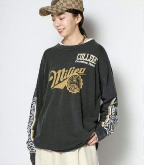 Muse de Deuxieme Class ユーズド加工ロンTee