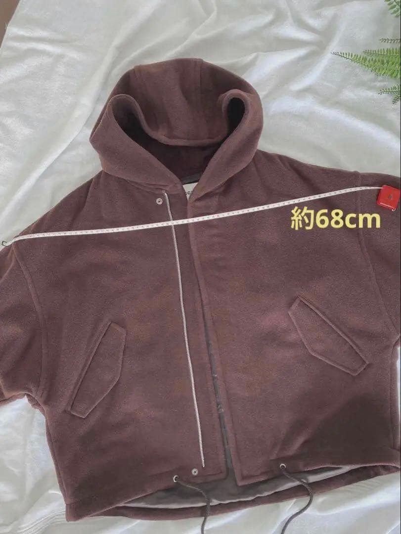 [新品未使用] zucca ズッカフード付ブラウンジャケット　アウター　ブルゾン