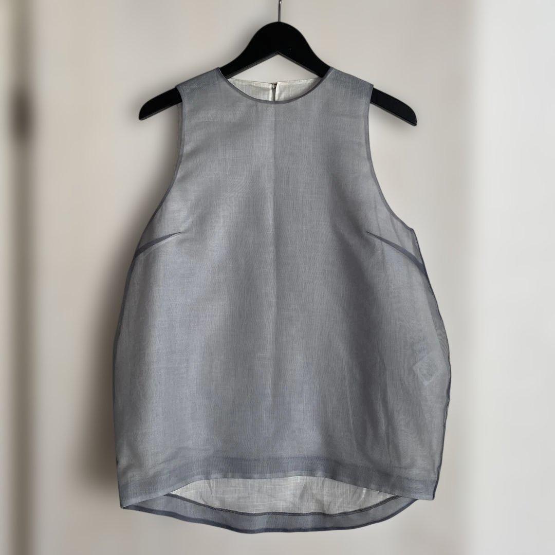ENFOLDグレー ノースリーブ チュニック Aライン