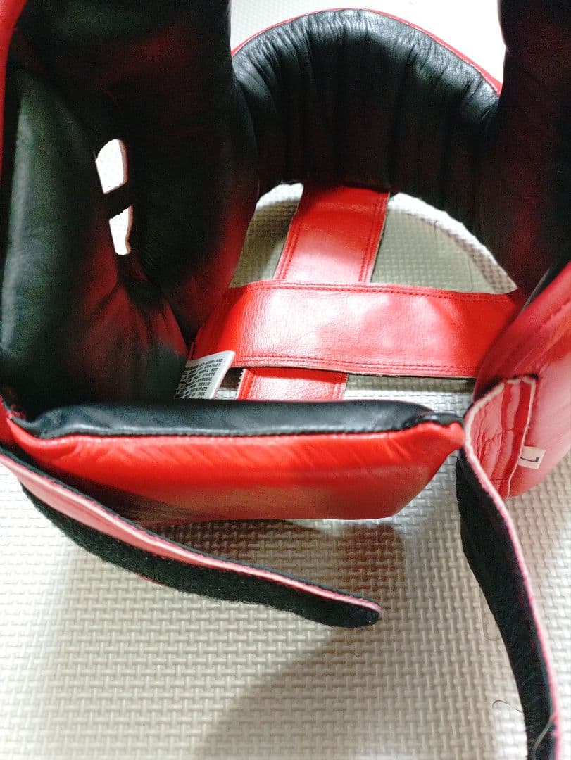 試着のみ　本革製　プライズリング　ヘッドギア　L