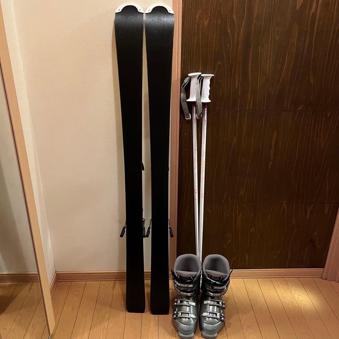 （サロモン） スキー板　ビンディング　（ケスレ）スキー靴（カザマ）ポール　セット