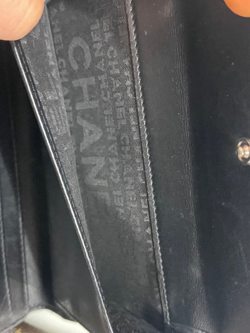 CHANEL 黒レザー 長財布