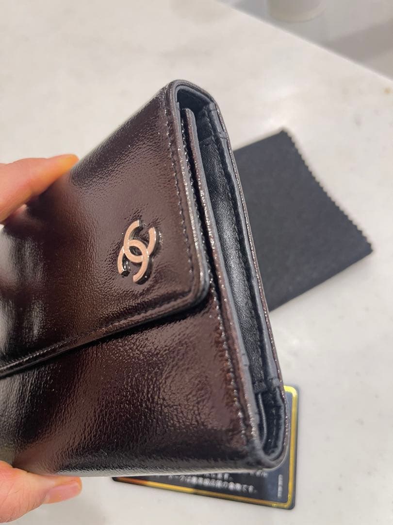 CHANEL 黒レザー 長財布