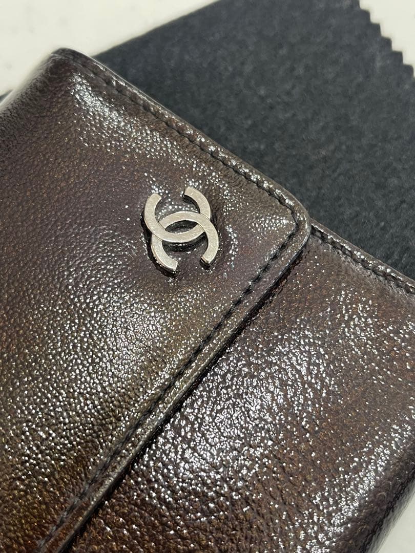 CHANEL 黒レザー 長財布