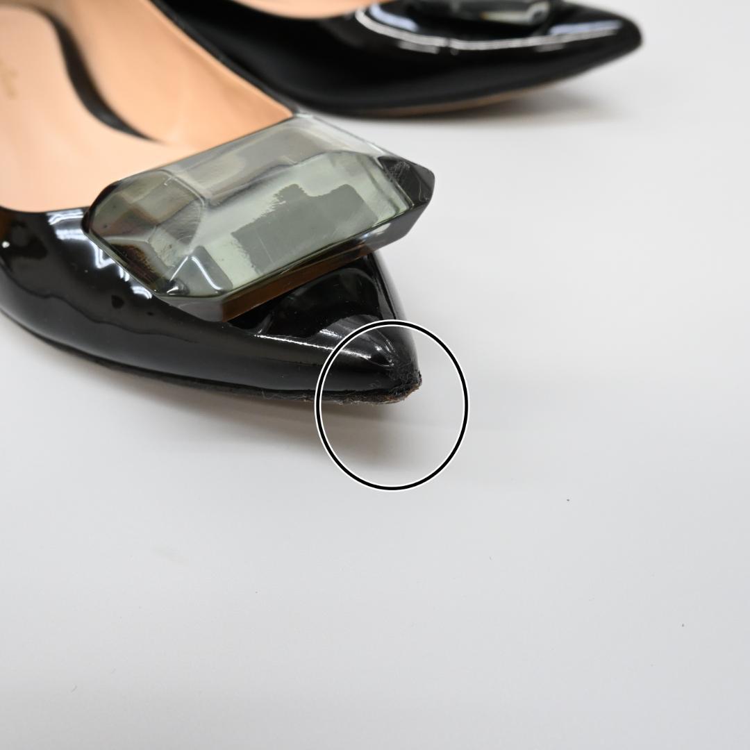 ■ □ 47369★年 ジャンヴィト ロッシ パンプス エナメル ブラック