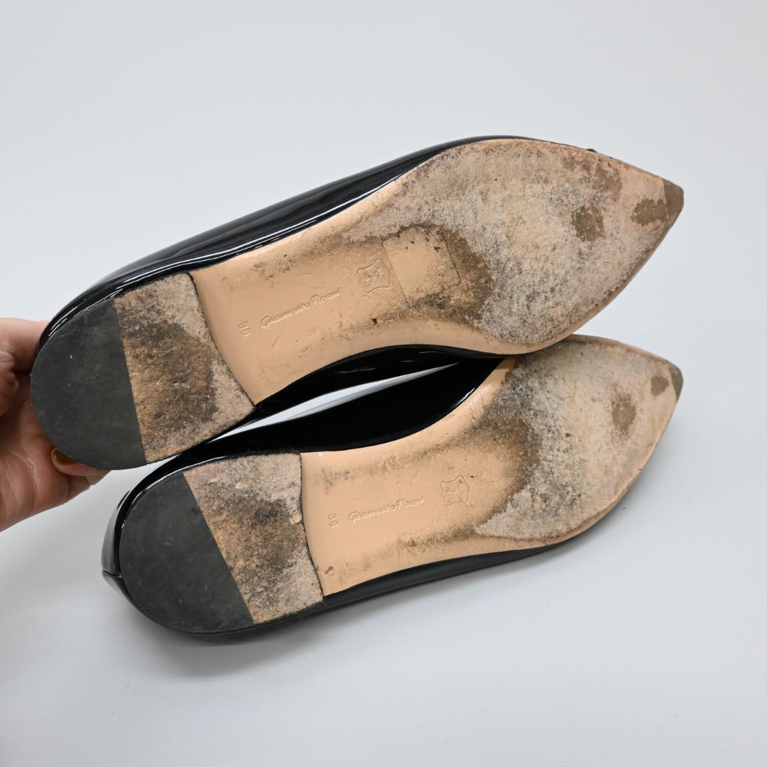 ■ □ 47369★年 ジャンヴィト ロッシ パンプス エナメル ブラック