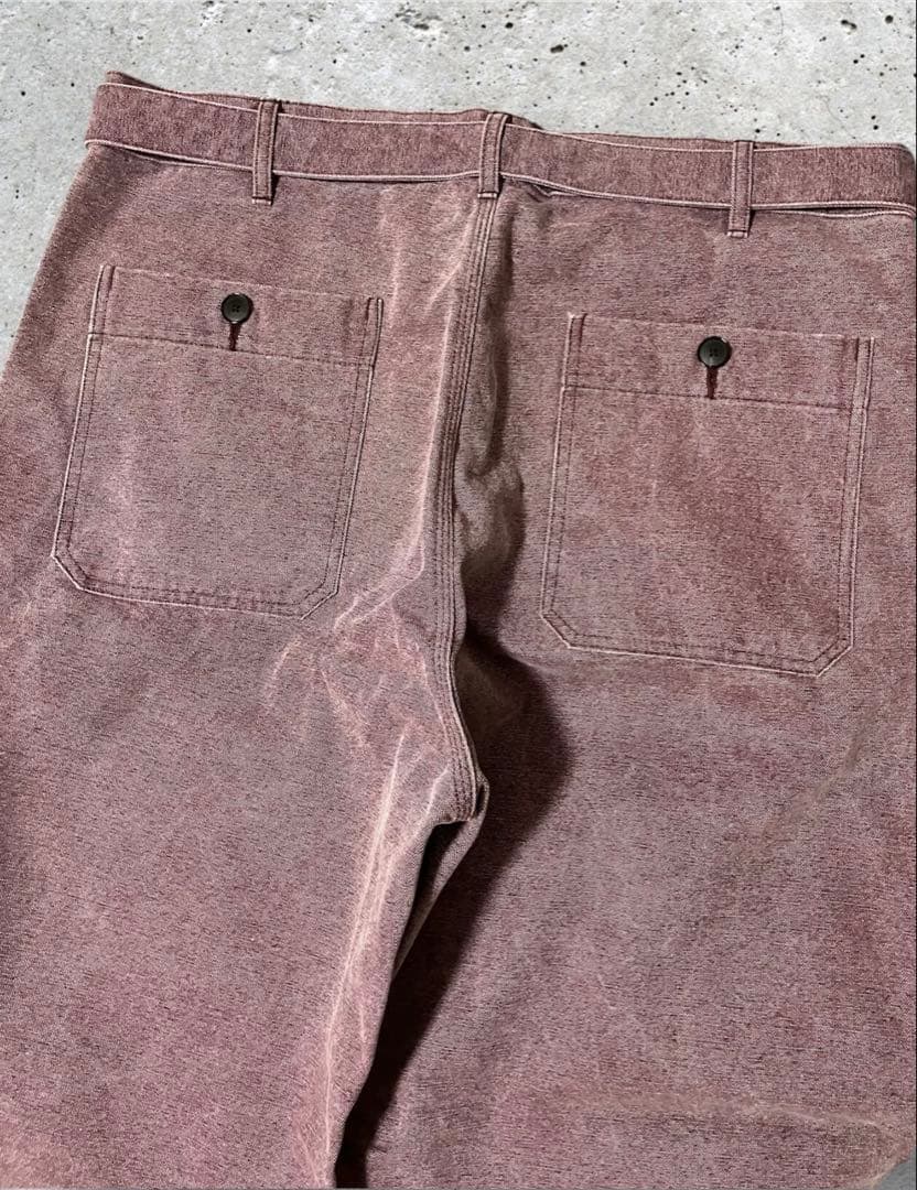 【AURALEE 】顔料染め ベルテッドキャンバスパンツ/パープル サイズ5