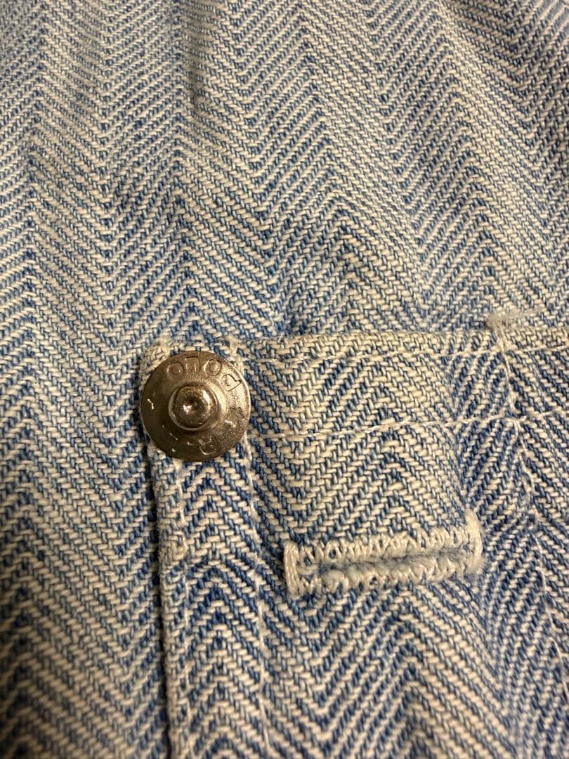 80s ラルフローレン ヘリンボーンデニムカバーオール USA製　Vintage