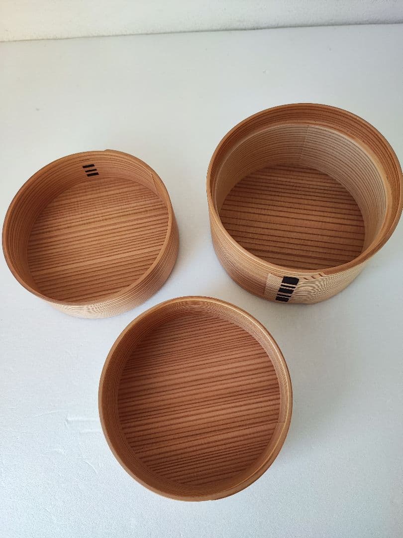 大館工芸社　二ツ重丸弁当　未使用品