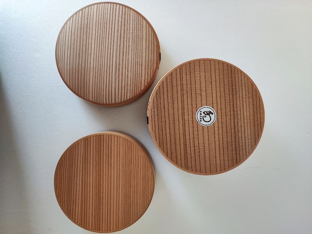 大館工芸社　二ツ重丸弁当　未使用品