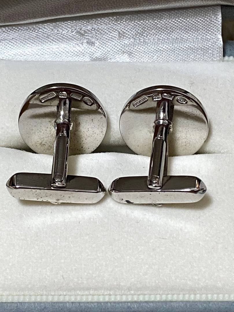 BVLGARI ブラックカフリンクス シルバー製