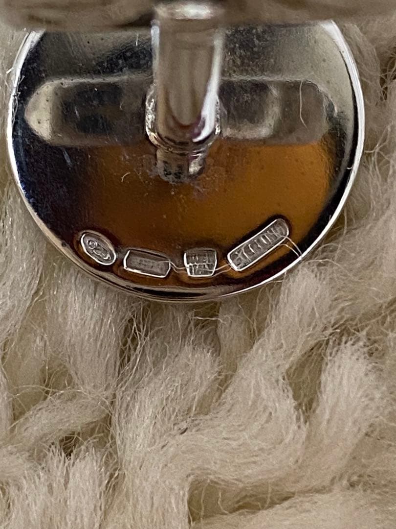 BVLGARI ブラックカフリンクス シルバー製