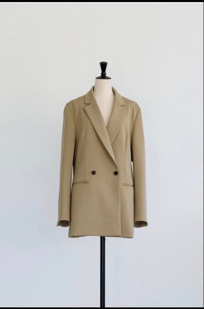 roughlow ベージュ ダブルブレスト テーラードジャケット