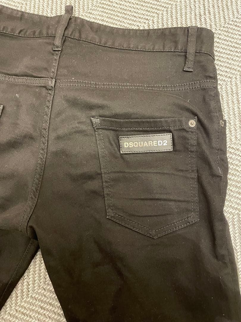 最終セールDSQUARED2 ブラックデニム supertwinyJean48