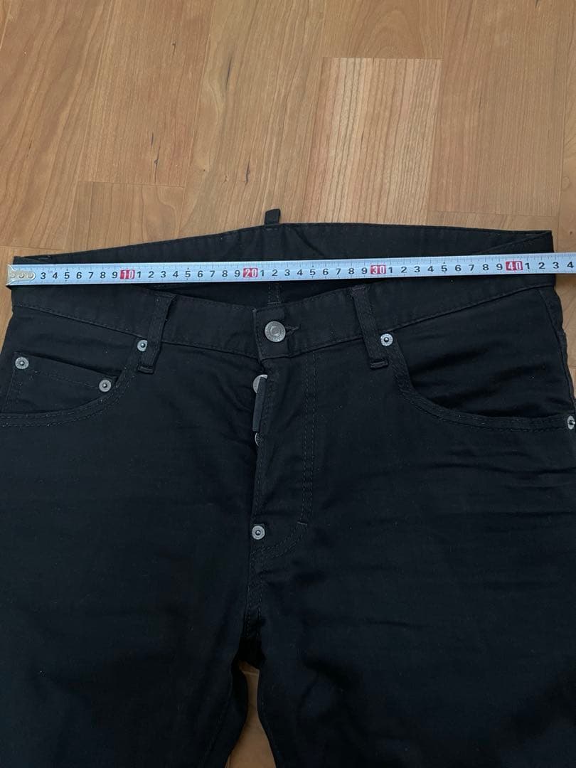 最終セールDSQUARED2 ブラックデニム supertwinyJean48