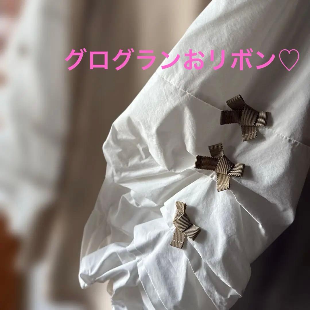 M'S GRACY ホワイトお袖おリボンチュニック 42