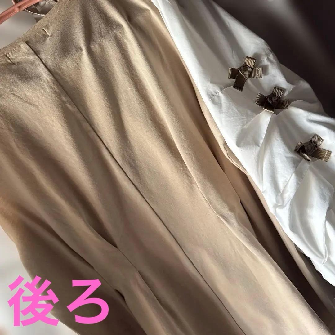 M'S GRACY ホワイトお袖おリボンチュニック 42