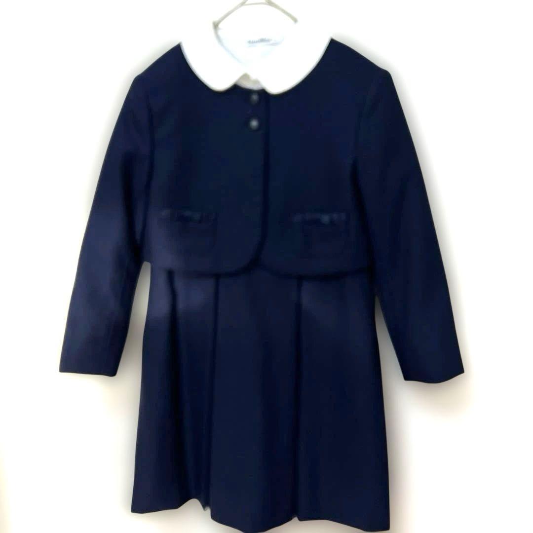 familiar☆ ネイビー アンサンブル☆115cm☆お受験☆幼児教室☆