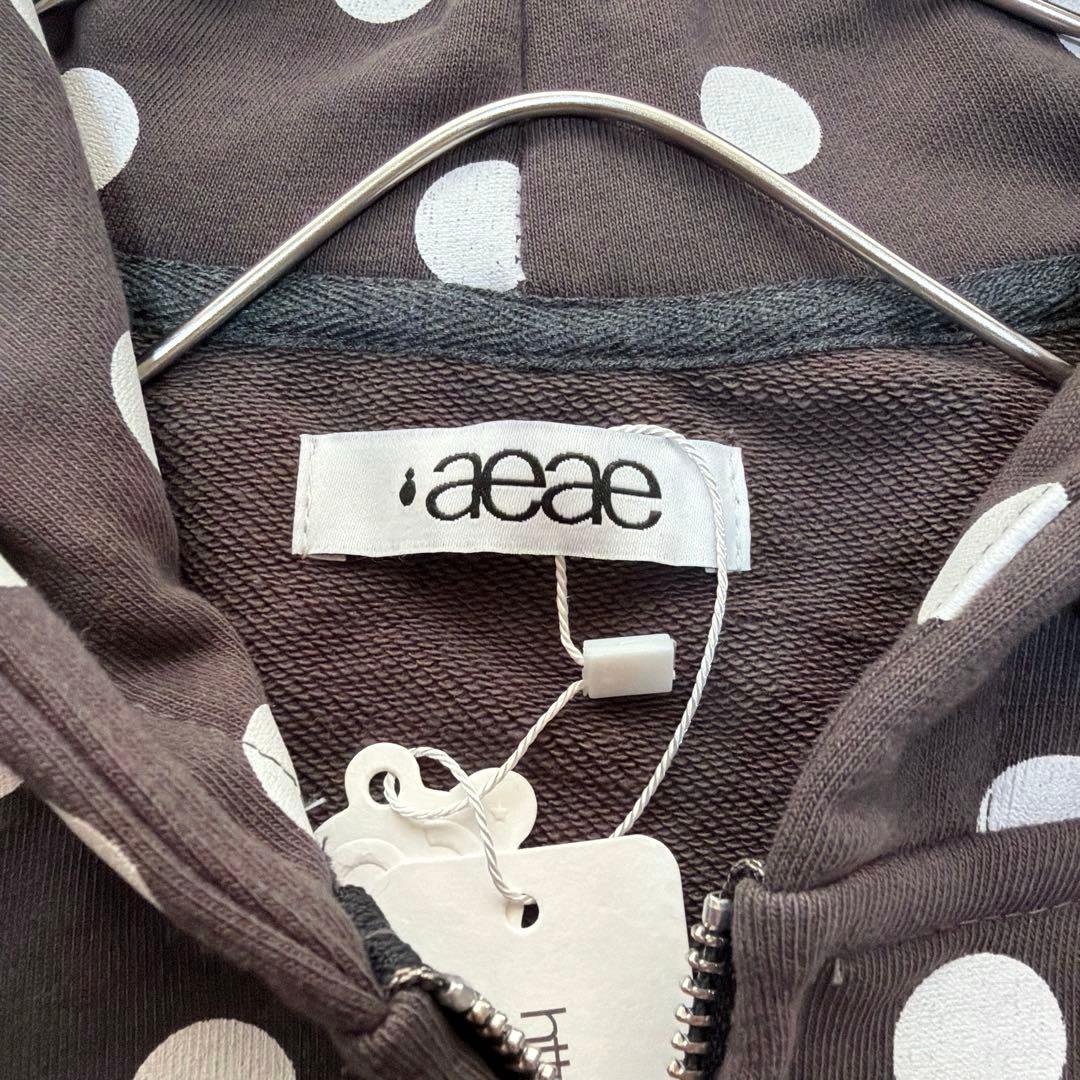 aeae♡WEB AEAE WEB LOGO CROP HOOD ZIP UP