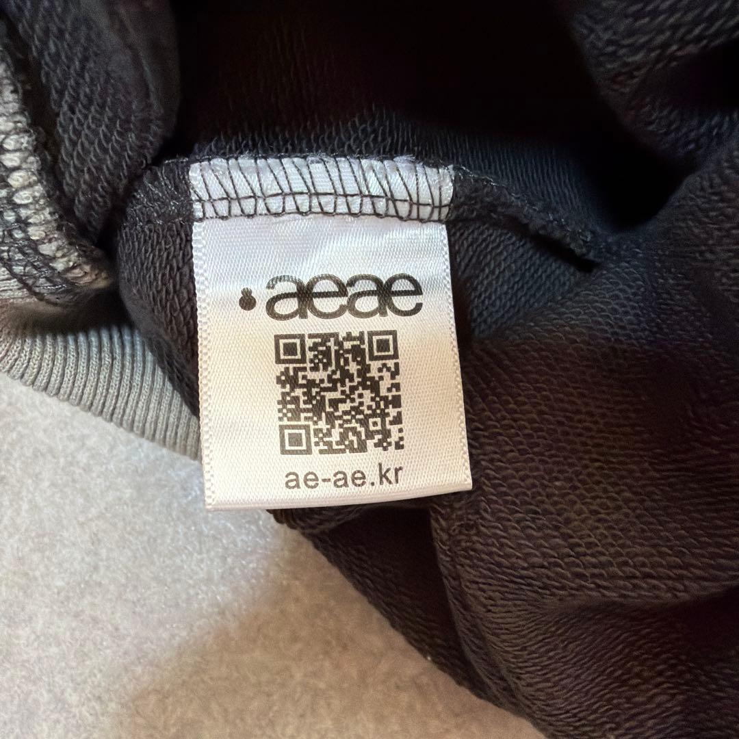 aeae♡WEB AEAE WEB LOGO CROP HOOD ZIP UP