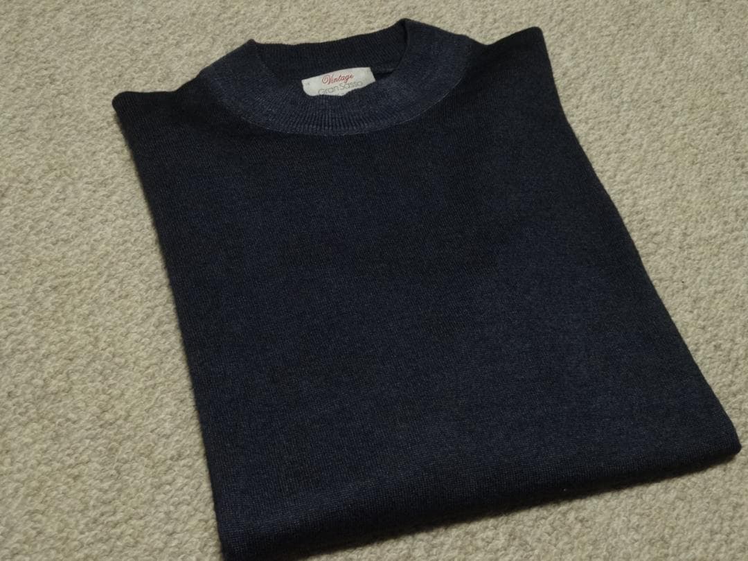 新品　定価3.5万円以上　グランサッソ・ヴィンテージ　モックネックニット　５０