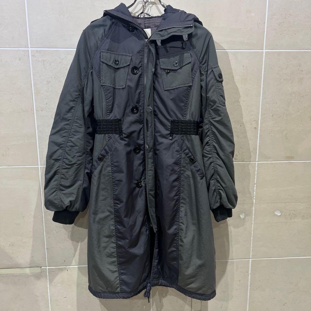 diesel パラシュートコート　ウエスト　ミリタリーデザイン　ミドルコート
