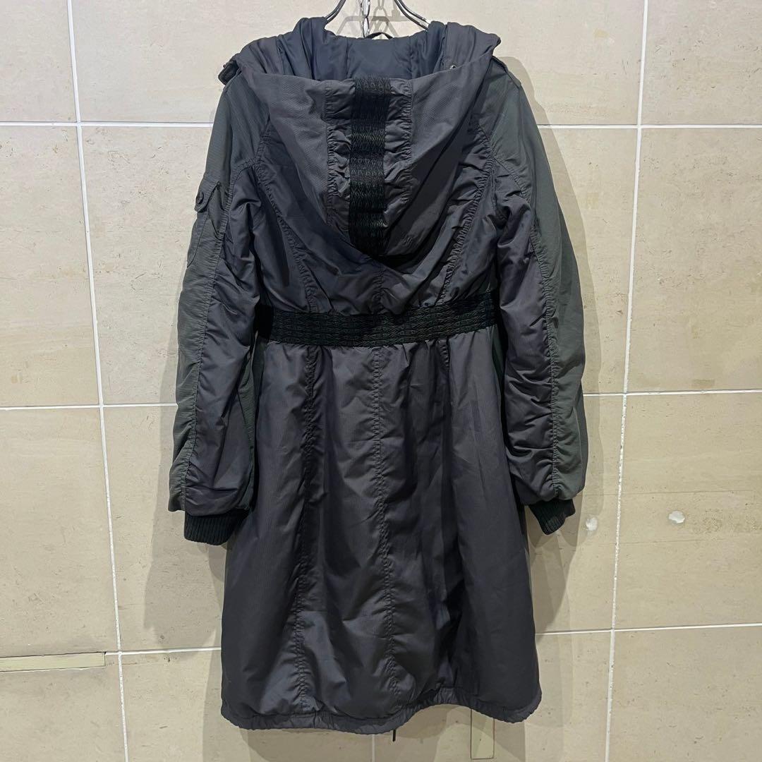 diesel パラシュートコート　ウエスト　ミリタリーデザイン　ミドルコート