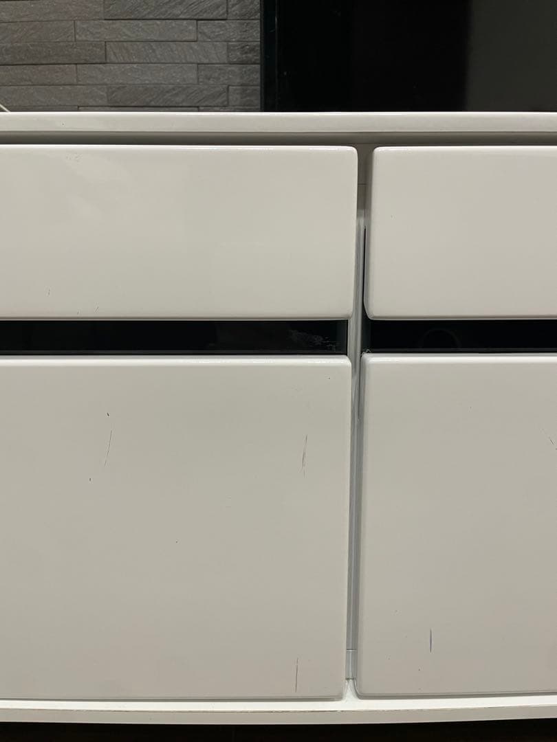 150cm ホワイト テレビボード 引き出し付き