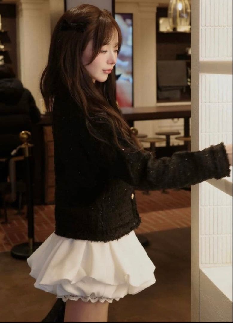 Darich ボリュームバルーンミニスカート FL ホワイト