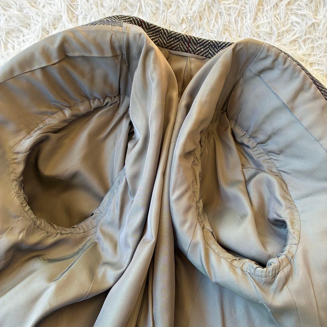 【美品】クリスチャンディオール　ムッシュ　ツイードジャケット　ヘリンボーン　L位