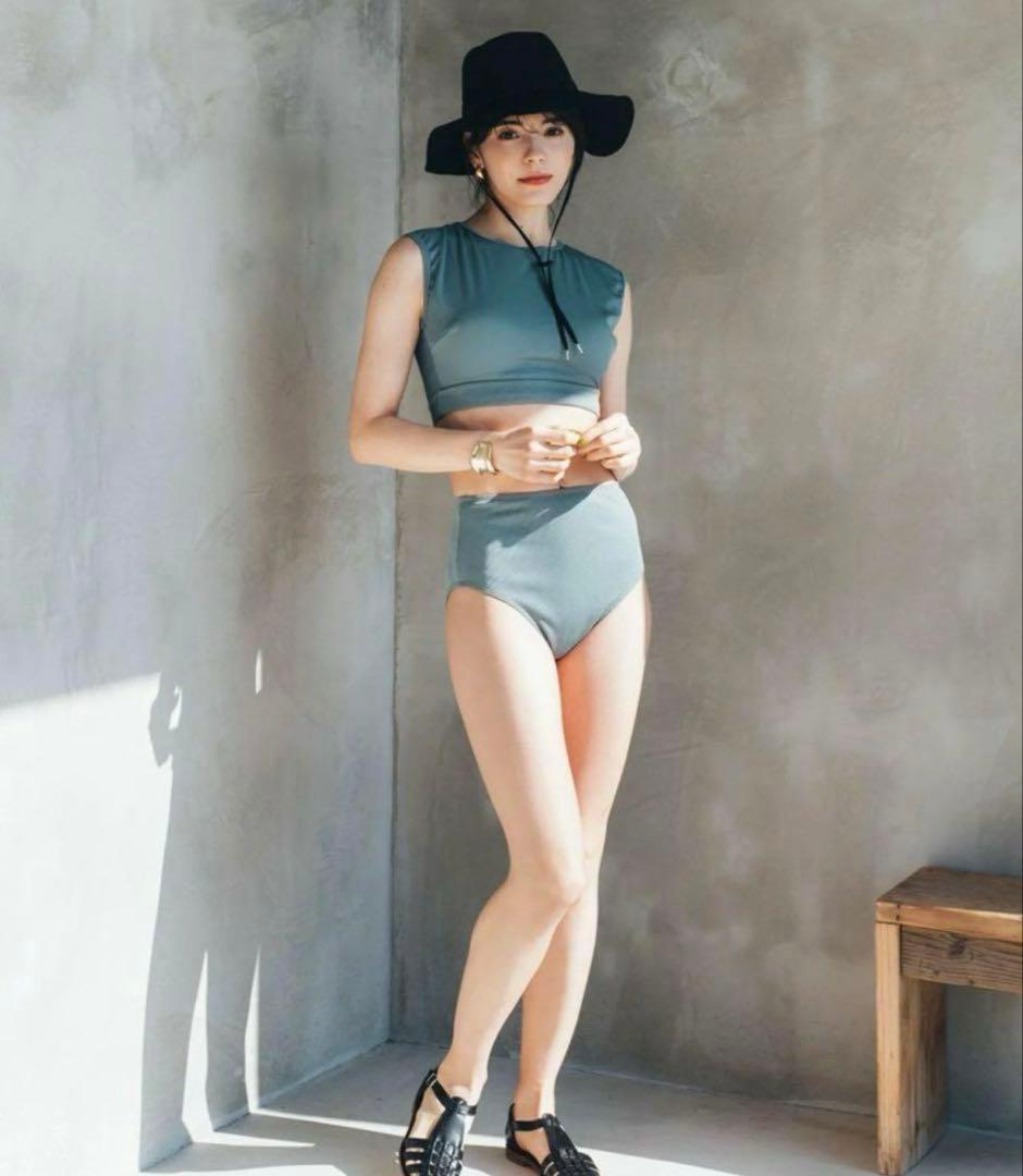 ユナイテッドアローズ バックオープン リブタンク ショーツ スイムウェア