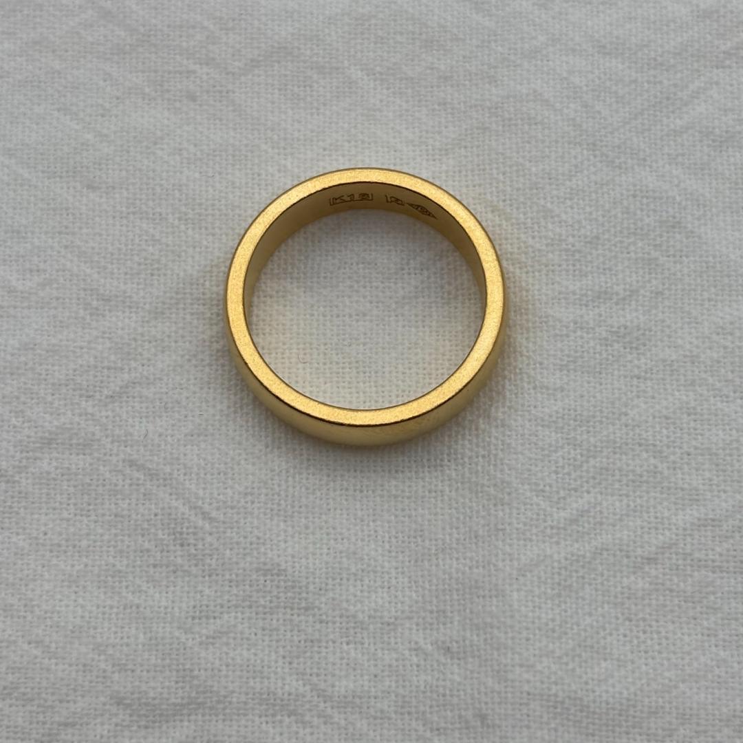 K18ゴールド マット仕上げ シンプルリング