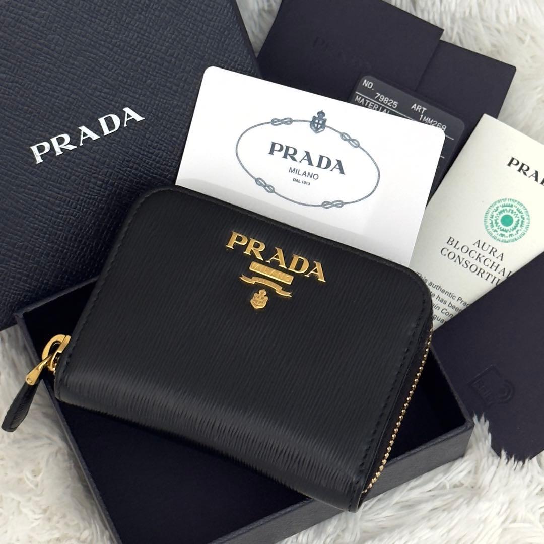 極美品✨PRADA プラダ ヴィッテロムーヴ ラウンドファスナー 財布 小銭入れ
