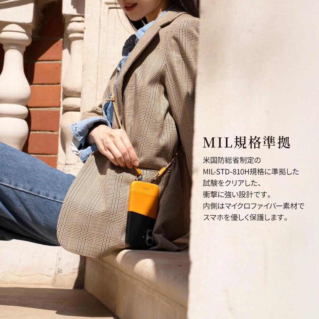 iPhone16 ケース 本革 レザー カード入れ 耐衝撃 イタリア製 カバー用